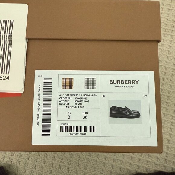 Leather Cadet Loafers in Black - Women | Burberry® Official [NEW] Burberry Rupert Penny Loafer (Black, size US Women\'s 6)
